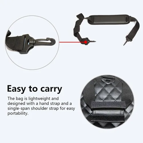 Vista 9 de Bolsa ecuestre profesional duradera de piel sintética impermeable para botas de equitación con compartimento para casco y sombrero