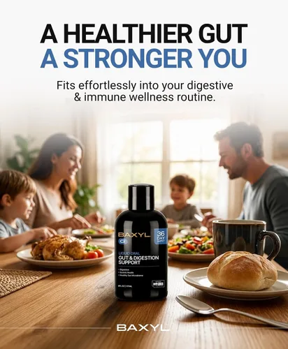 Vista 5 de BAXYL GI Liquid, 6 onzas líquidas, suplemento de digestión patentado con hialuronano MHB3, Amaferm y extracto de melena de león para ERGE, SII