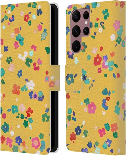 Vista 118 de Head Case Designs Officially Licensed Ninola Ditsy Flowers Yellow Nature Bold Leather Wallet Case Compatible with Samsung Galaxy A07 4G