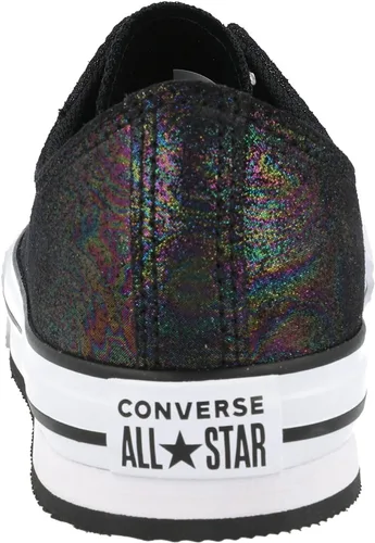 Vista 7 de Converse Chuck Taylor All Star EVA Lift Ox Iridiscente Cuero NegroBlanco Cuero 6 US Junior, NegroBlanco