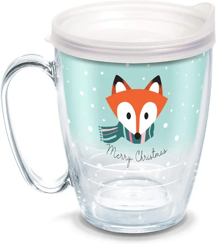 Vista 12 de Tervis Vaso aislado de doble pared con aislamiento de Navidad de zorro hecho en Estados Unidos mantiene las bebidas frías y calientes, 16 onzas
