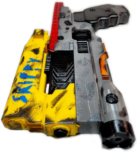 Vista 2 de Pistola Skippy Arasaka hecha a mano - Prop Cosplay.