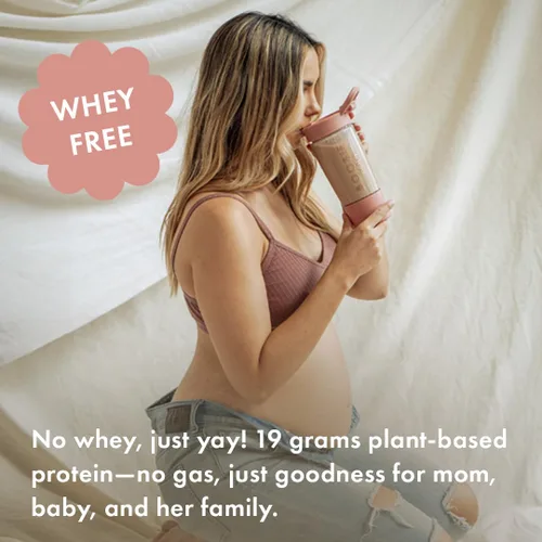 Vista 3 de Boobie Body Superfood Protein Batido para mamás, proteína en polvo para embarazo, apoyo a la lactancia para aumentar el suministro de leche