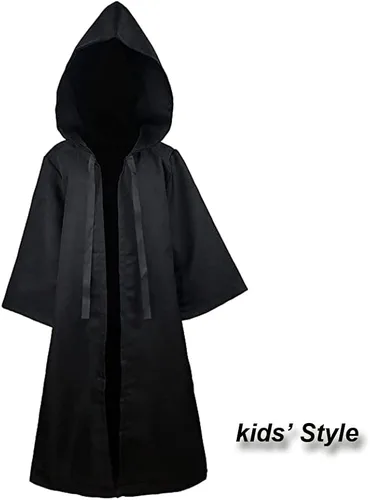 Vista 3 de OSBO GradSeason Bata con capucha para niños y adultos, túnica de caballero Jedi, capa de Star Wars para Halloween, disfraz genial para cosplay