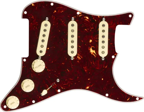 Vista 3 de Fender Golpeador Stratocaster original 57/62 precableado, 3 capas, color negro
