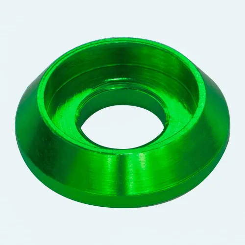 Vista 19 de [60PCS] Arandelas de avellanado M3 Color Negro, Aleación de aluminio anodizado, Juntas de arandelas de cabeza Cuña de Copa para Tornillo