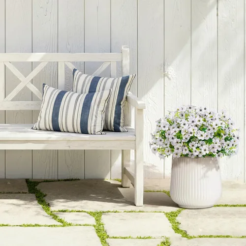 Vista 30 de Lifewit Flores artificiales para exteriores, 12 paquetes de flores falsas de plástico para decoración del jardín del hogar, plantas sintéticas