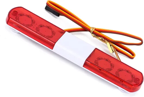 Vista 8 de 2 luces LED ultra brillantes de policía, lámpara estroboscópica de flash giratorio, 5 modos para 1/8 1/10 1/14 RC coche extinción de incendios