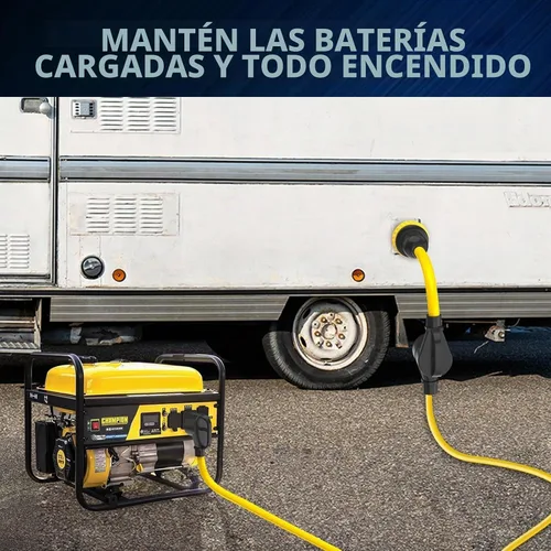 Vista 3 de Cable adaptador de enchufe RV de 30 amperios, NEMA TT-30P macho a L5-30R hembra conector de bloqueo giratorio, adaptador de corriente resistente