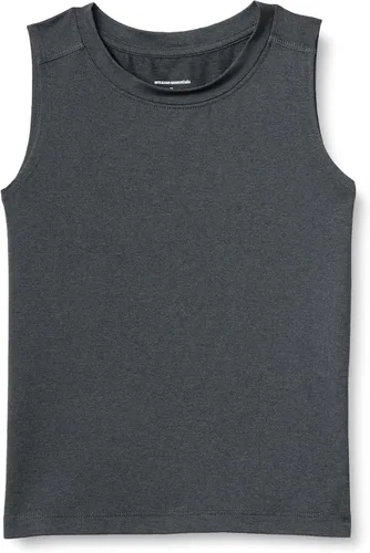 Vista 9 de Amazon Essentials Boys' Tech Stretch Muscle Tank Top, Multipacks Verde oscuro/Grafito jaspeado