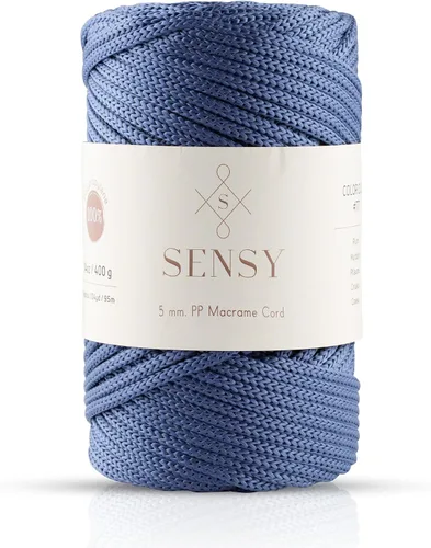 Vista 83 de Sensy - Cuerda de poliéster prémium de 0.197 in y 104 yardas, 100% polipropileno, cordón de macramé de 0.197 in, cuerda de ganchillo para bolsa