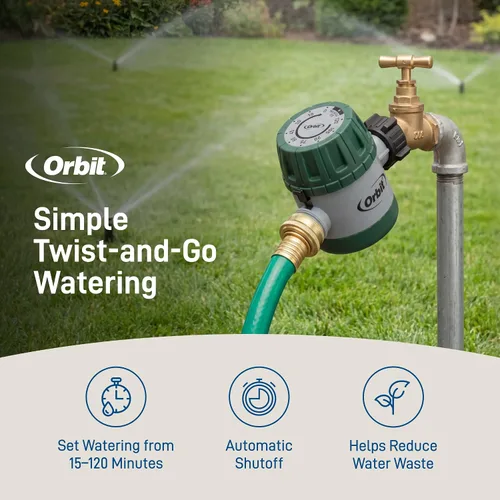 Vista 3 de Orbit 62034 Temporizador de agua mecánico para riego de césped y jardín