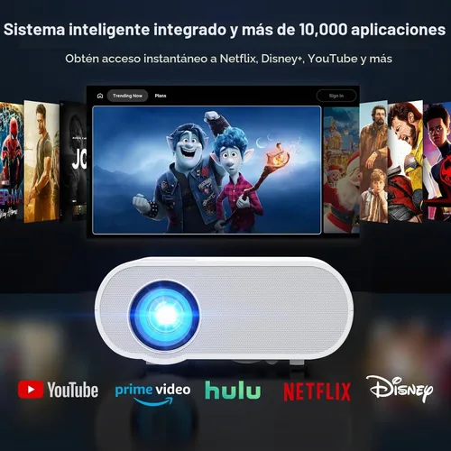 Vista 2 de HOMPOW Proyector 4K con WiFi y Bluetooth, proyector Google TV 1500 ANSI
