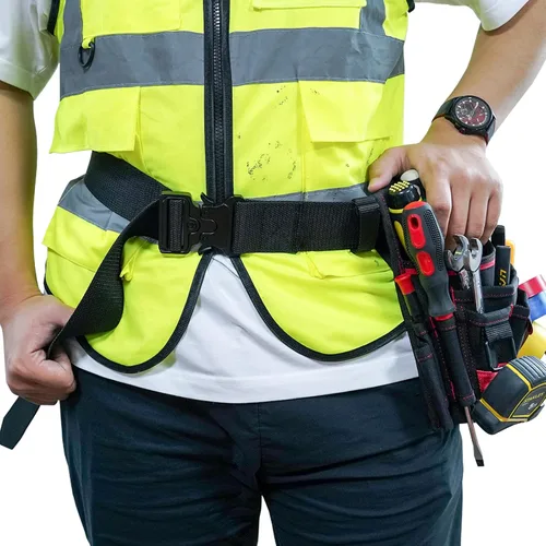 Vista 5 de KUNN Cinturón de herramientas de trabajo de 2 pulgadas para hombres con hebilla de liberación rápida, cinturón de electricista ajustable resistente