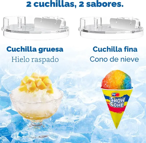 Vista 2 de Accesorio para rallar hielo para batidora de pie KitchenAid, máquina de cono de nieve para KitchenAid con 8 moldes para hielo, accesorio de afeitado