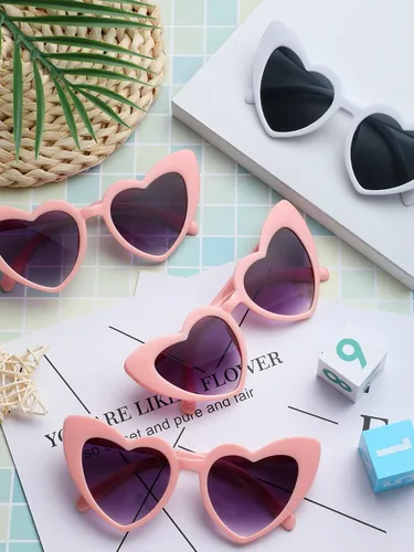 Vista 5 de 10 pares de gafas de sol para dama de honor, con forma de corazón, para mujer, fiesta, boda, propuesta