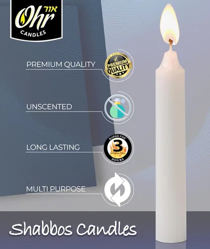 Vista 2 de Shabbos - Velas., Blanco