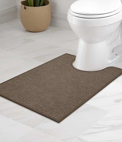 Vista 84 de Chakme Juego de 2 alfombras de baño ultrafinas, absorbentes, antideslizantes, lavables a máquina, color negro, 17 x 24 pulgadas / 17 x 30 pulgadas