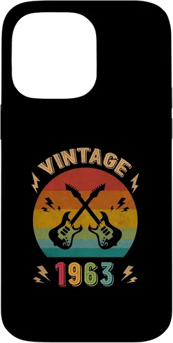 Vista 21 de Vintage 1963 Birthday Guitar Player 63th Guitarist Birthday Case for iPhone 17
