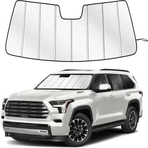 Vista 29 de Parasol para parabrisas para Honda CR-V 2017-2022, diseño plegable de acordeón de ajuste personalizado, accesorios de automóvil, protector de visera