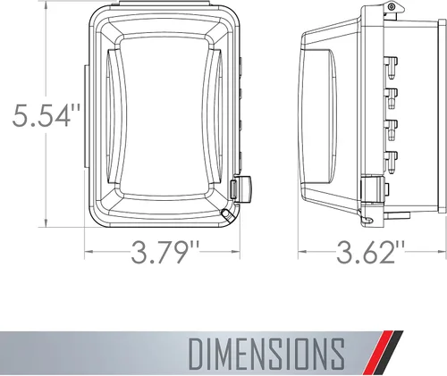 Vista 2 de TayMac MM510C Cubierta para Receptáculo de Una Sola Caja Horizontal/Vertical Resistente a la Intemperie, 3.75 Pulgadas de Profundidad, Transparente