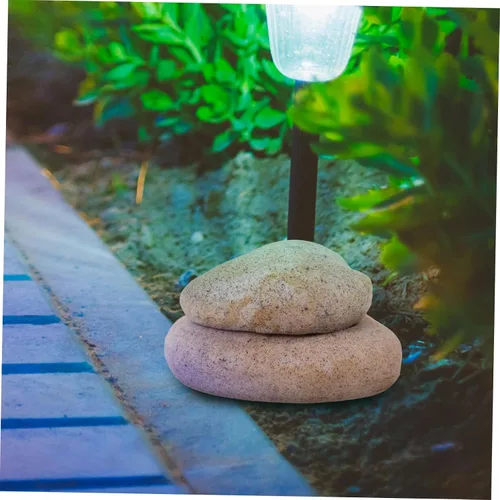 Vista 5 de Llavero de resina para jardín, para uso en exteriores, caja de ahorro de llaves duradera con aspecto de piedra realista para llaves y artículos