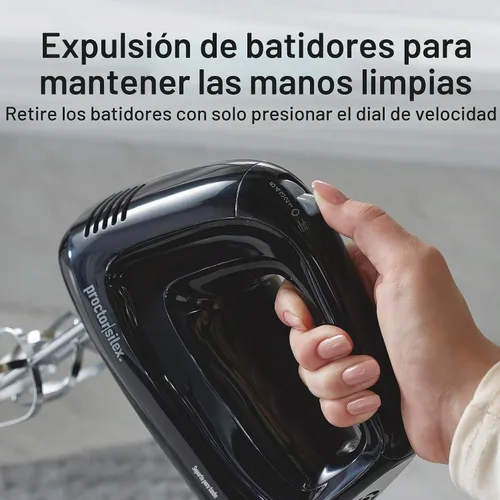 Vista 5 de Proctor Silex Easy Mix - Batidora de mano eléctrica de 5 velocidades con Compacto y ligero 215 vatios de potencia máxima Negro 62511