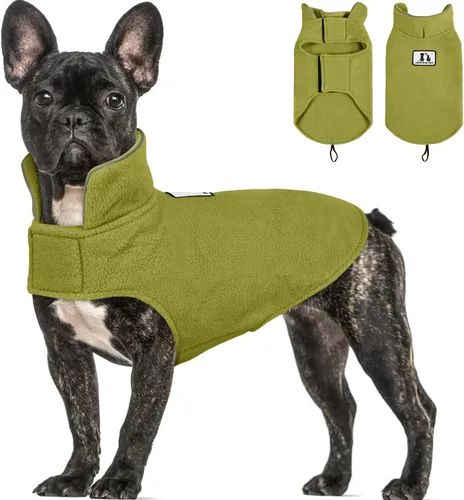 Vista 20 de DENTRUN - Abrigo de forro polar para perros en invierno resistente al viento chaqueta reflectante para mascota chaleco para perro para razas
