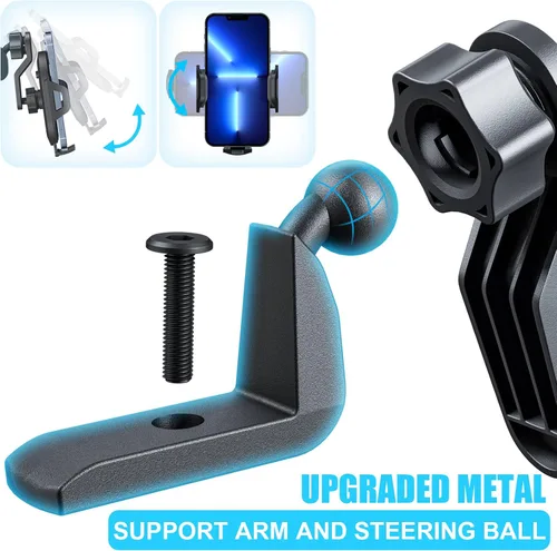 Vista 2 de DIAMOOKY Soporte de teléfono ajustable para Jeep Wrangler JK JKU 2011-2018 Soporte de teléfono multifunción con bandeja de almacenamiento, ajuste