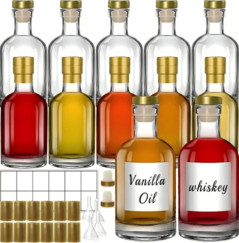 Vista 10 de TBWIND Paquete de 12 botellas de vidrio ámbar de 12 onzas / 12.7 fl oz con 12oz/ 12.7 fl oz