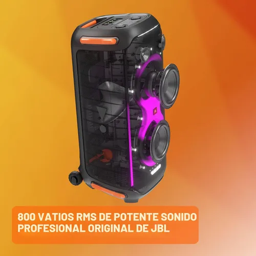 Vista 5 de JBL PartyBox 710 - Altavoz de fiesta con sonido potente, luces integradas y graves extra profundos, IPX4 a prueba de salpicaduras, conectividad