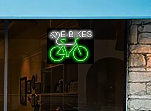 Vista 2 de Cartel de neón de E-Bikes