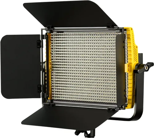 Vista 3 de Ikan Onyx (3X) 1 kit de iluminación LED ajustable de 3200K-5600K medio bicolor con baterías duales, Ethernet DMX y control remoto inalámbrico