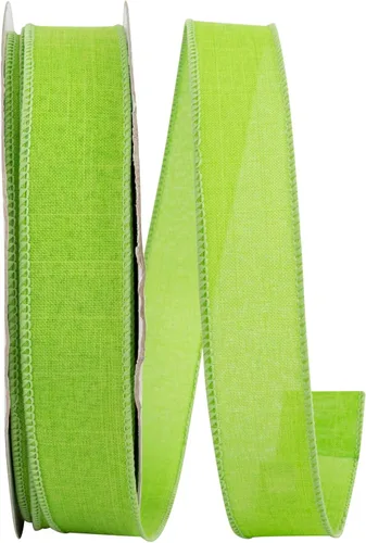 Vista 38 de Cinta Reliant Ribbon 92573W-031-09K para borde con alambre Everyday Linen Value, 1-1/2 pulgadas x 50 yardas, color negro
