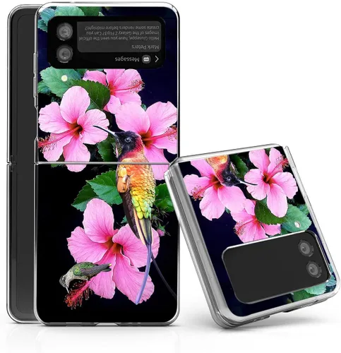 Vista 24 de Bcov - Funda rígida para Samsung Galaxy Z Flip 3 5G, diseño de gato negro, funda protectora sólida a prueba de rayones y resistente a los golpes