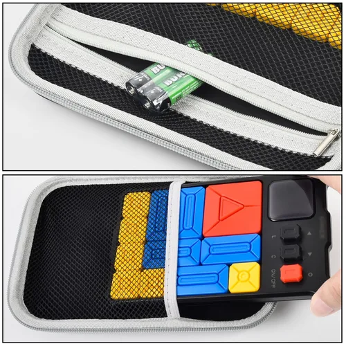 Vista 5 de casmilee Funda compatible con Giiker Super Slide Brain Games, bolsa organizadora de rompecabezas Brain Teaser, bolsa de almacenamiento, soporte