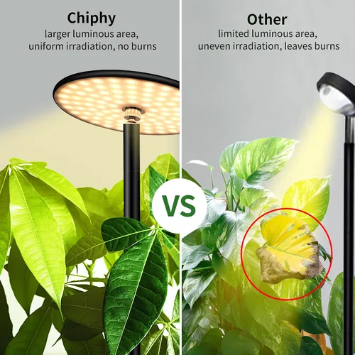 Vista 8 de chiphy Luces de cultivo de escritorio para plantas de interior, luz LED de espectro completo, lámpara de cultivo de mesa de aluminio de 40 W