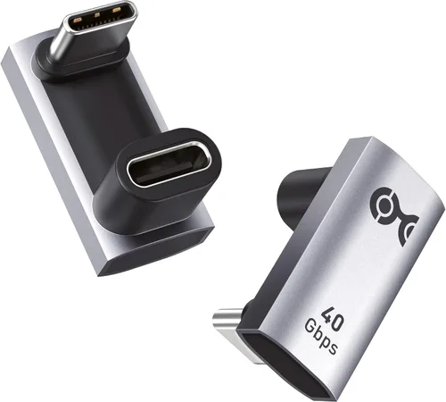 Vista 8 de Cable Matters Paquete de 2 adaptadores USB C en forma de U de 40 Gbps