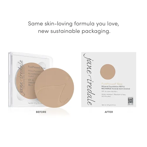 Vista 5 de Jane Iredale PurePressed Base Polvo Mineral de Maquillaje de Repuesto o Juego de Compacto Rellenable Polvo Prensado Semi Mate con SPF Sin Talco