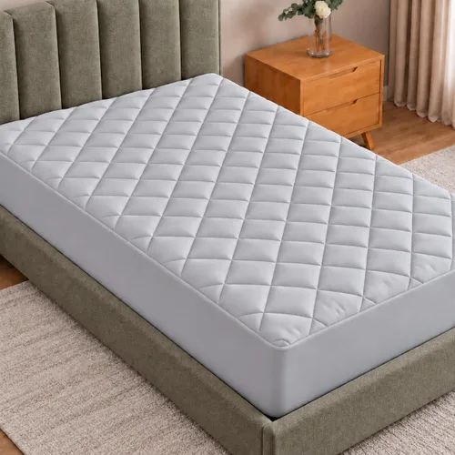 Vista 24 de Utopia Bedding Protector de colchón acolchado (individual) – Protector de colchón elástico ajustable – La funda de colchón se estira hasta 16 Blanco