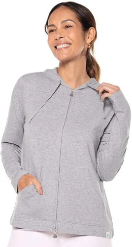 Vista 17 de Sudadera con capucha para la costa, de Coolibar, para mujer, UPF 50+, protege del sol