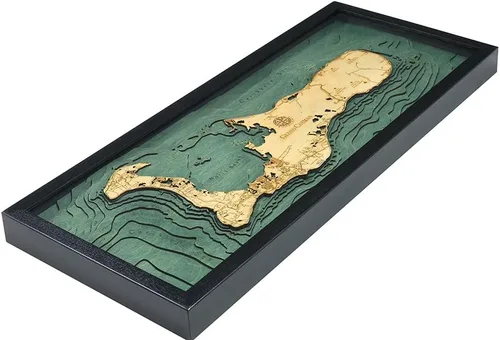 Vista 2 de WOODCHART Gran Caimán 3-D náutico 13.5" x 31