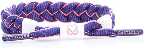 Vista 14 de Rastaclat Braided Bracelets for Men and Women - Originals Collection Adjustable Stackable and Braided by Hand Advocate Rosa/Blanco/Azul marino
