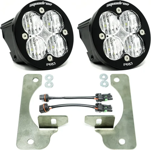 Vista 12 de Kit de luces LED de niebla de bolsillo Baja Designs Squadron-R SAE compatible con Jeep Gladiator 2020-22; Wrangler JL 2018-22 parachoques OEM