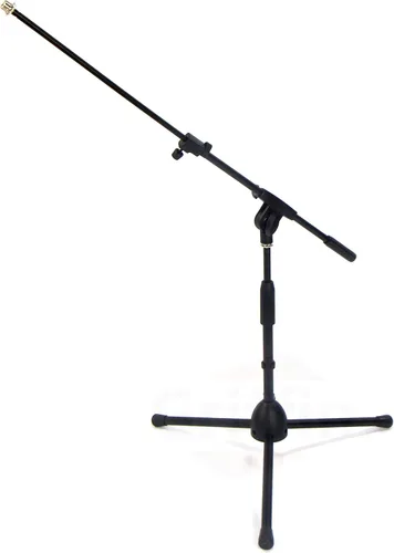 Vista 3 de GRIFFIN Soporte de micrófono corto (serie Low Profile-X) – Soporte de trípode para bombo, amplificadores de guitarra, escritorios de estudio, canto