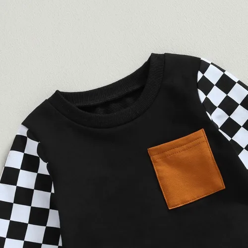 Vista 4 de Lesimsam Conjunto de sudadera de manga larga para bebé niño y niña, para otoño e invierno