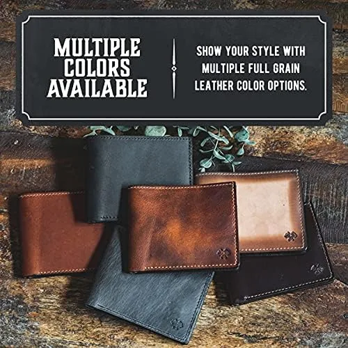 Vista 5 de Main Street Forge Cartera de cuero plegable para hombre Hecho en Estados Unidos Carteras plegables para hombre Hecho en Estados Unidos