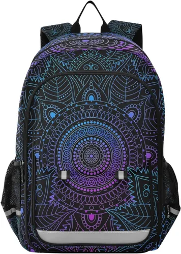 Vista 7 de ALAZA Moon Stars Alchemy Witch - Mochila para laptop para mujeres y hombres, bolsa de viaje casual con compartimento y múltiples bolsillos