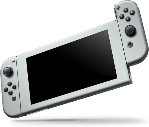 Vista 2 de Compatible con consola Nintendo Switch OLED + Joy-Con - Calcomanía protectora de vinilo extraíble resistente a los arañazos - Gris claro sólido