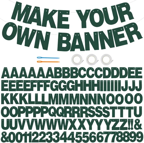 Vista 56 de 116 piezas de letras de la A a la Z DIY Banner personalizado Colorido